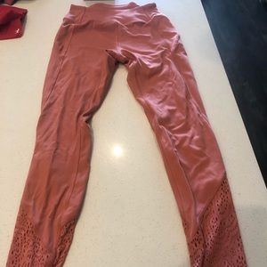 Pink coral leggings